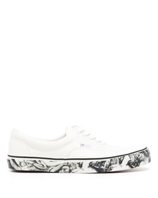Undercover White Lace-up Low-top Sneakers for men