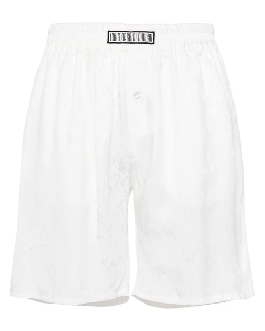 Louis-Gabriel Nouchi White Patterned-Jacquard Shorts for men