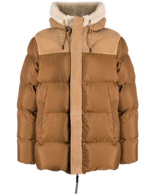 Ugg Brown ugg(r) Shasta Genuine Shearling Wind & Water Resistant 700 Fill Power Down Puffer Jacket for men