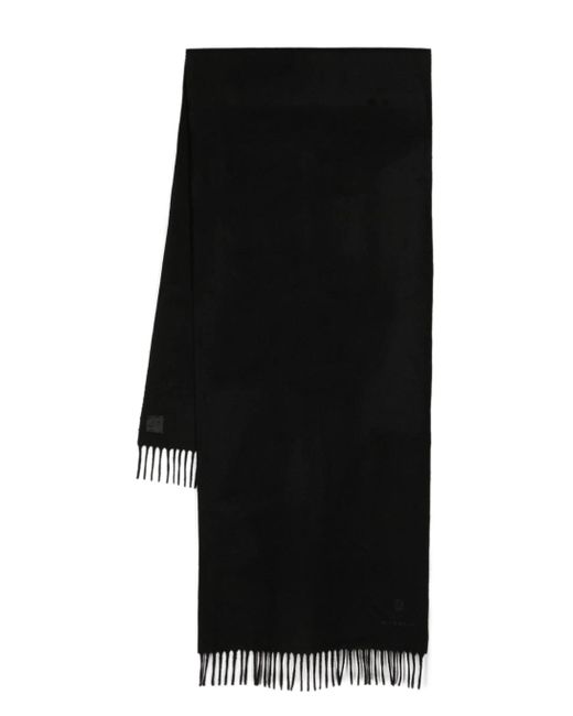 Givenchy Black Signature 4g-embroidered Cashmere Scarf for men