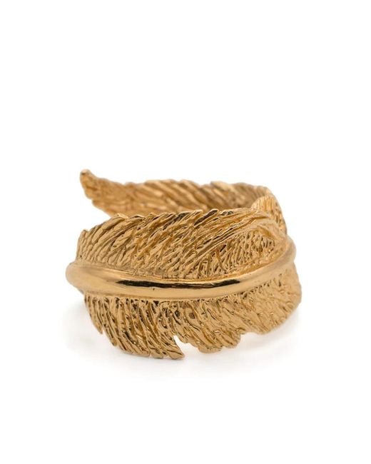 M. Cohen Metallic Feather Ring for men