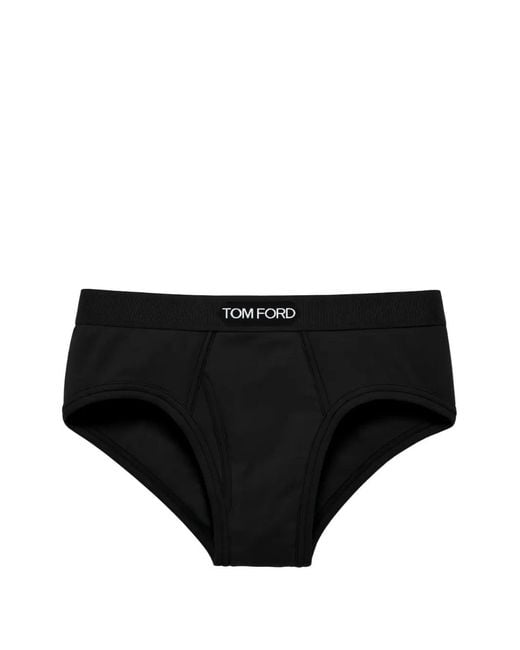 Tom Ford Black Culotte À Patch Logo for men