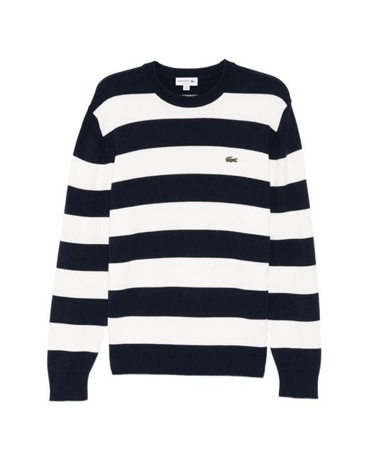 Lacoste Blue Ribbed Sweatshirt for men