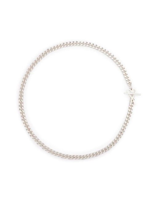 AMI White Ami De Coeur Chain Necklace for men