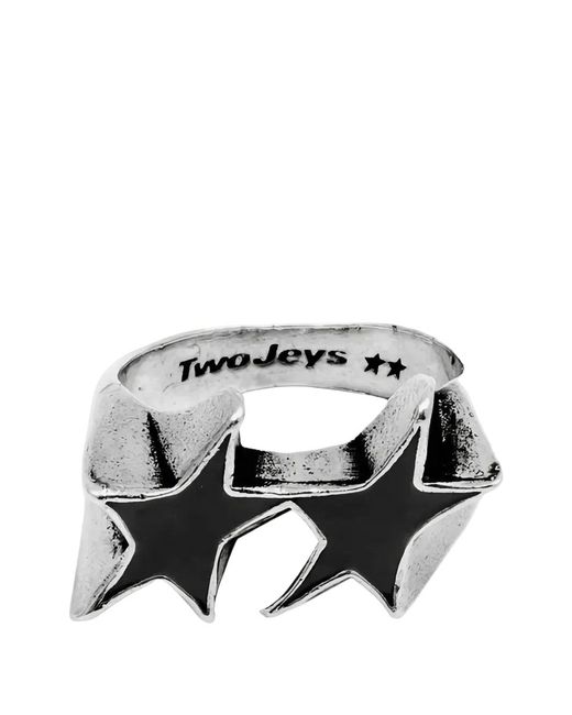 Twojeys Metallic Star Precious Metals Ring for men