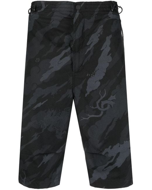 Maharishi Gray Camouflage-print Shorts for men