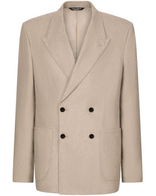 Dolce & Gabbana Natural Double-breasted Blazer for men