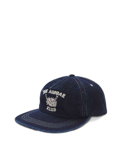 Nicholas Daley Blue Reggae Klub Contrast-Stitching Cap for men