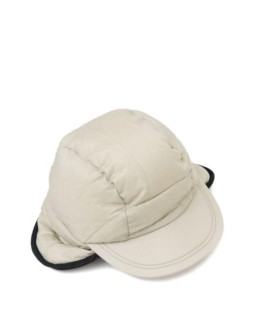 Hiking Patrol White Quilted Ear-Flap Cap for men