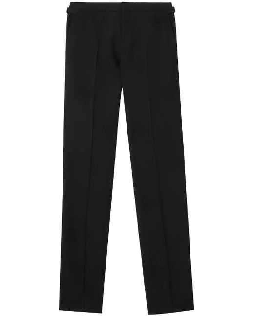 Burberry Black Equestrian Knight-motif Tailored Trousers for men