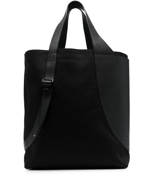 Alexander McQueen Black Harness Medium Tote Bag for men