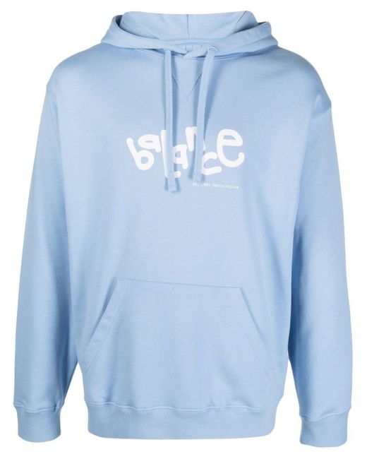 Objects IV Life Blue Balance Graphic-print Hoodie for men