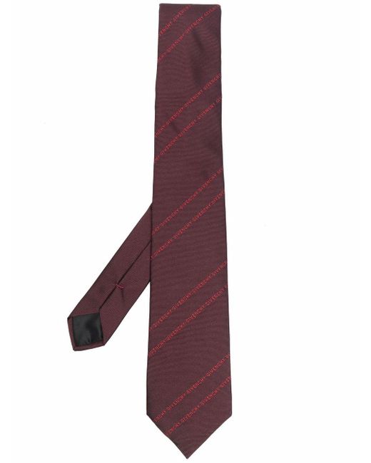 Givenchy Purple Logo-Embroidered Silk Tie for men