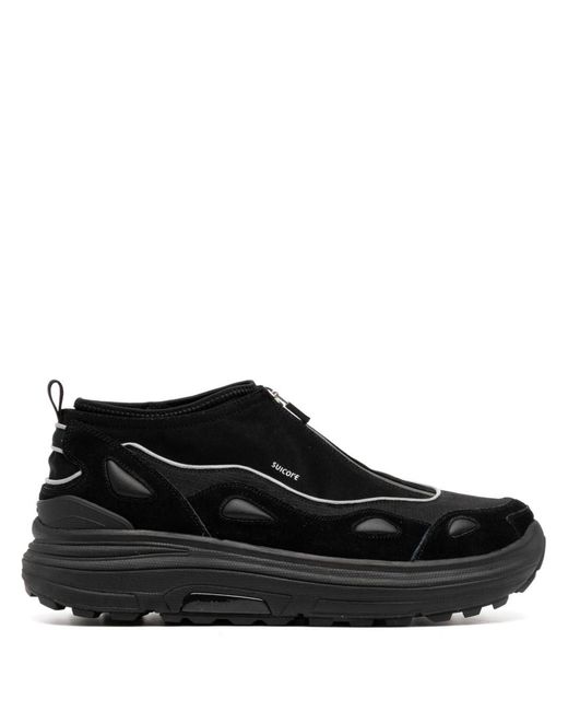 Suicoke Black Akk-Zip Panelled Sneakers for men