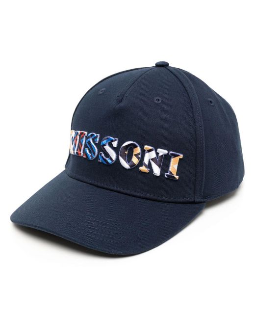Missoni Blue Logo-embroidery Baseball Cap for men