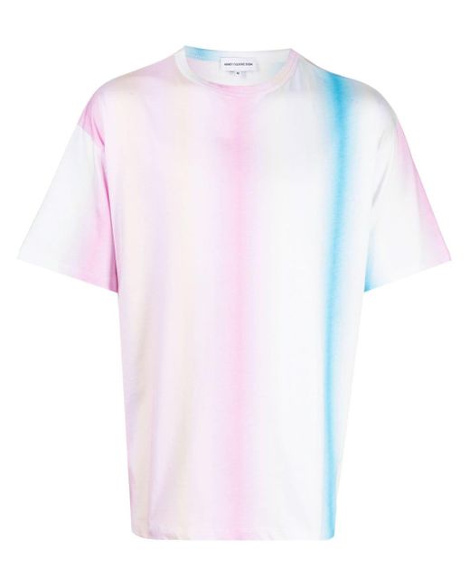 Honey Fucking Dijon Pink Ombré-effect Striped Cotton T-shirt for men