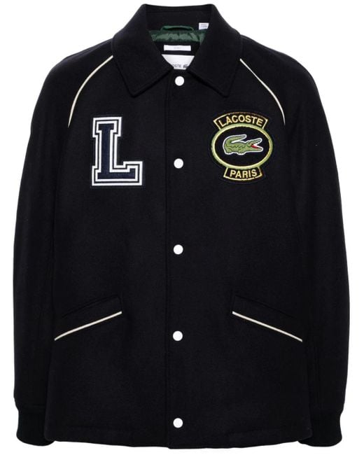 Lacoste Black Padded Shirt Jacket for men