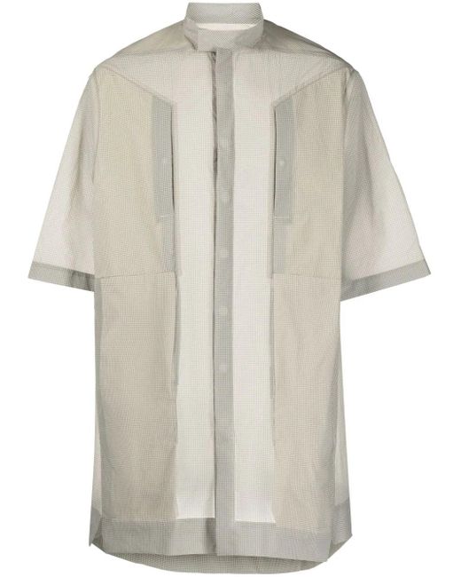 Rick Owens Natural Semi Transparent Shirt for men
