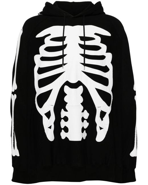 TAKAHIROMIYASHITA The Soloist Black Skeleton-Print Hoodie for men
