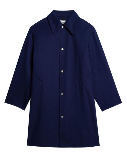 AMI Blue Press-Stud Shirt Coat for men