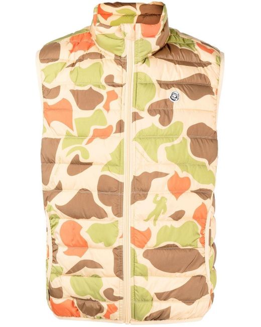 BBCICECREAM Multicolor Camouflage-pattern Padded Gilet for men