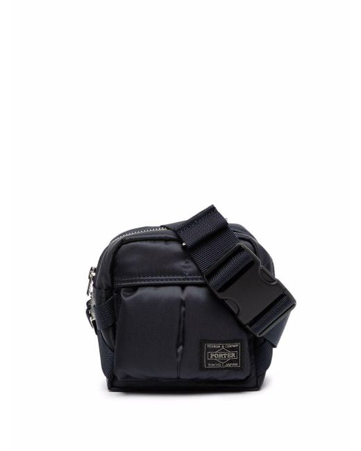 Porter-Yoshida and Co Black Logo Patch Belt Bag for men
