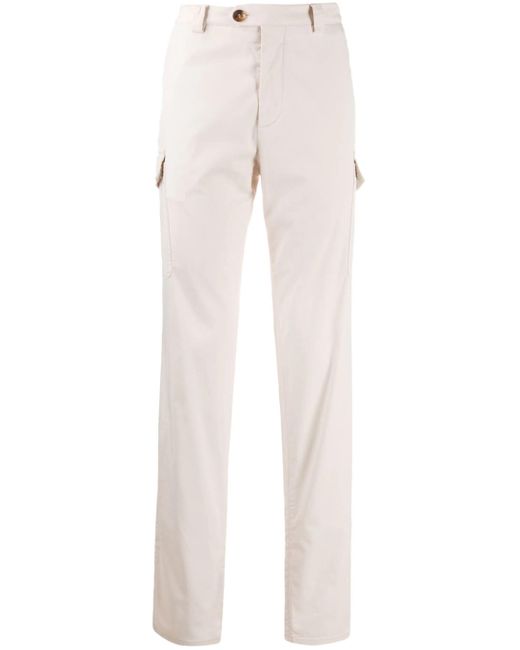 Brunello Cucinelli White Side Pockets Trousers for men