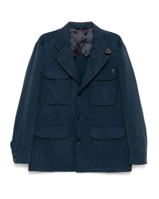 Brioni Blue Sahariana Jacket for men