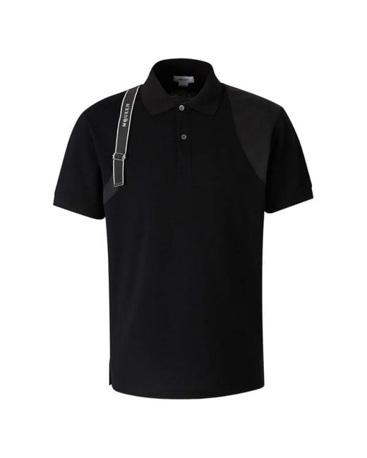 McQueen Black Harness Polo for men