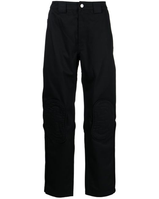 McQ Alexander McQueen Black Logo-print Wide-leg Trousers for men