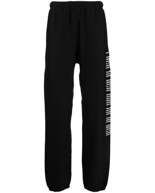 TAKAHIROMIYASHITA The Soloist Black Graphic-Print Track Pants for men