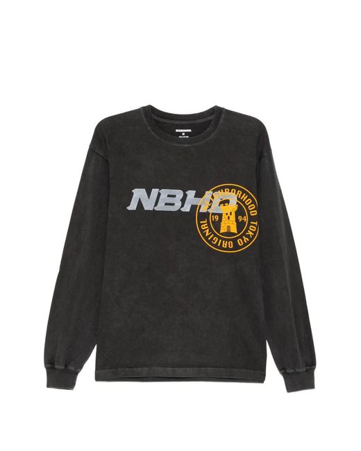 Neighborhood Black Graphic-Print T-Shirt for men