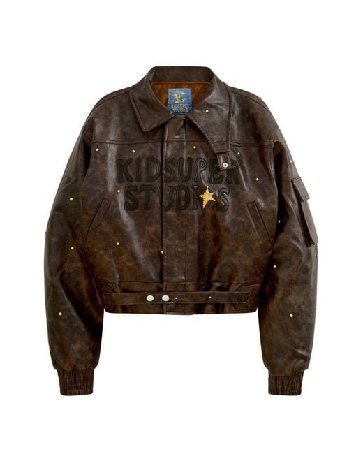Kidsuper Black Appliqued Studded Jacket for men