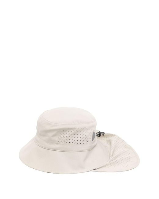 And Wander White Mesh Bucket Hat for men