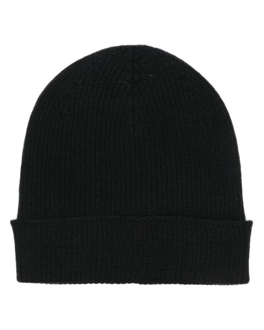 Rick Owens Black Ribbed-knit Cashmere Beanie for men