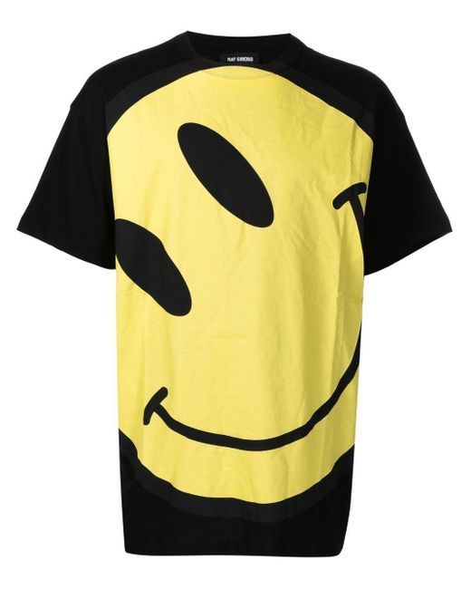 Raf Simons Black X Smiley Short-sleeve T-shirt for men