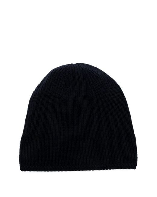 Norse Projects Black Ribbed Beanie for men