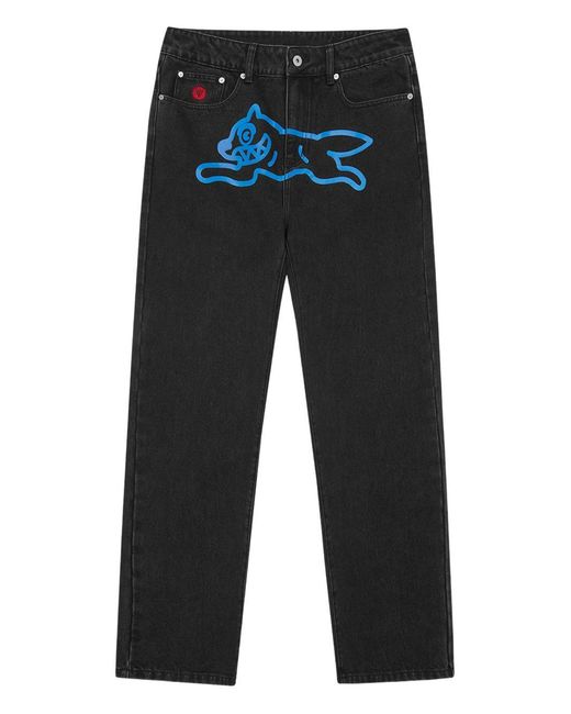 ICECREAM Black Running Dog Jeans for men