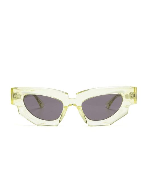 Kuboraum Gray Transparent Cat-eye Sunglasses for men