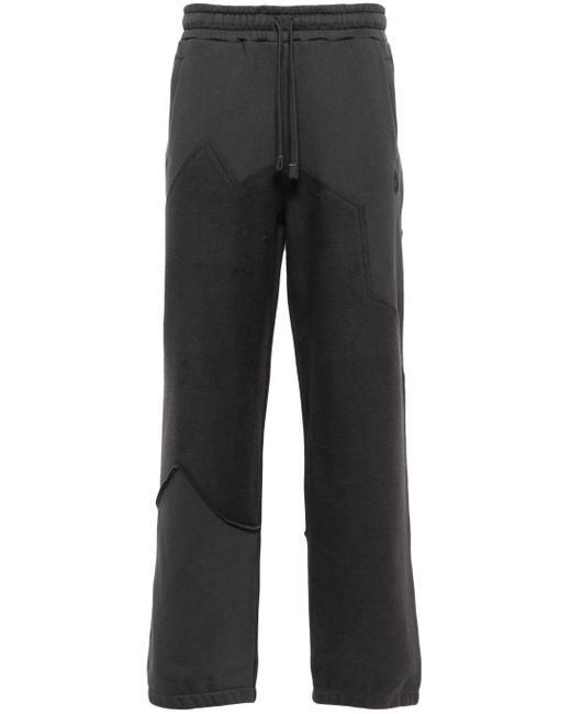 Objects IV Life Black Thought Bubble Panelled Track Pants for men