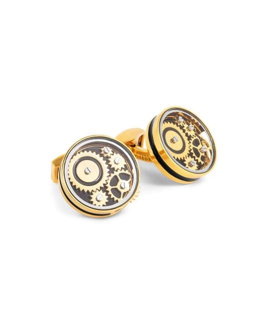 Tateossian Metallic Carousel Gear Cufflinks for men