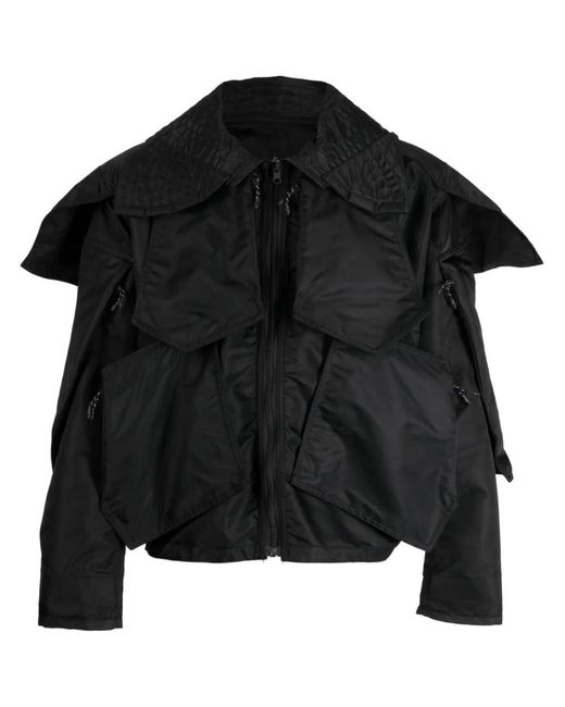 McQ Alexander McQueen Black Oversize-Pointed-Pocket Jacket for men