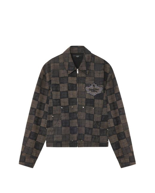 Amiri Black Chateau Crest Denim Jacket for men
