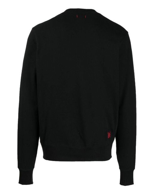 Clot Black Animal-print Logo-patch Sweatshirt for men