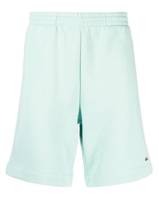 Lacoste Blue Logo-Patch Track Shorts for men