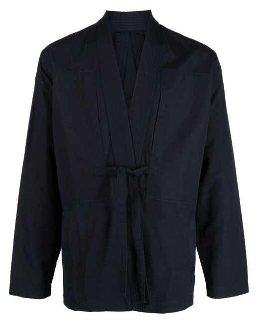 Maharishi Blue Utility Tie-fastening Shirt Jacket for men