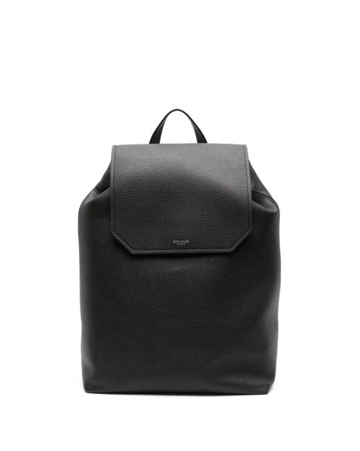 Serapian Black Day Grained-Leather Backpack for men