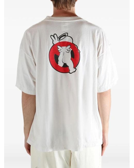 SAINT Mxxxxxx White Graphic-Print T-Shirt for men