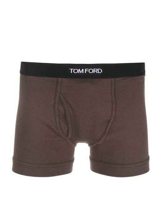 Tom Ford Gray Nude8 Cotton Elastane Boxer Brief for men