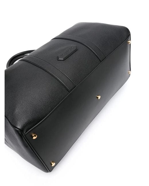 Tom Ford Logo-patch Leather Holdall in Black for Men | Lyst